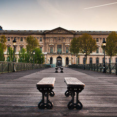 Symétrie du Pont des Arts à Paris